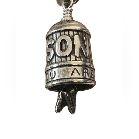 The Bell Collection Son Sterling Silver Bell Pendant on 925 Chain New in Box - Picture 3 of 8